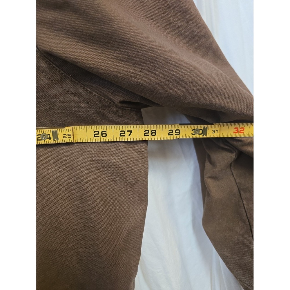Craftsman Men's Canvas Chore Coat Fleece Lined Brown Winter Coat Jacket XXL - Picture 4 of 9